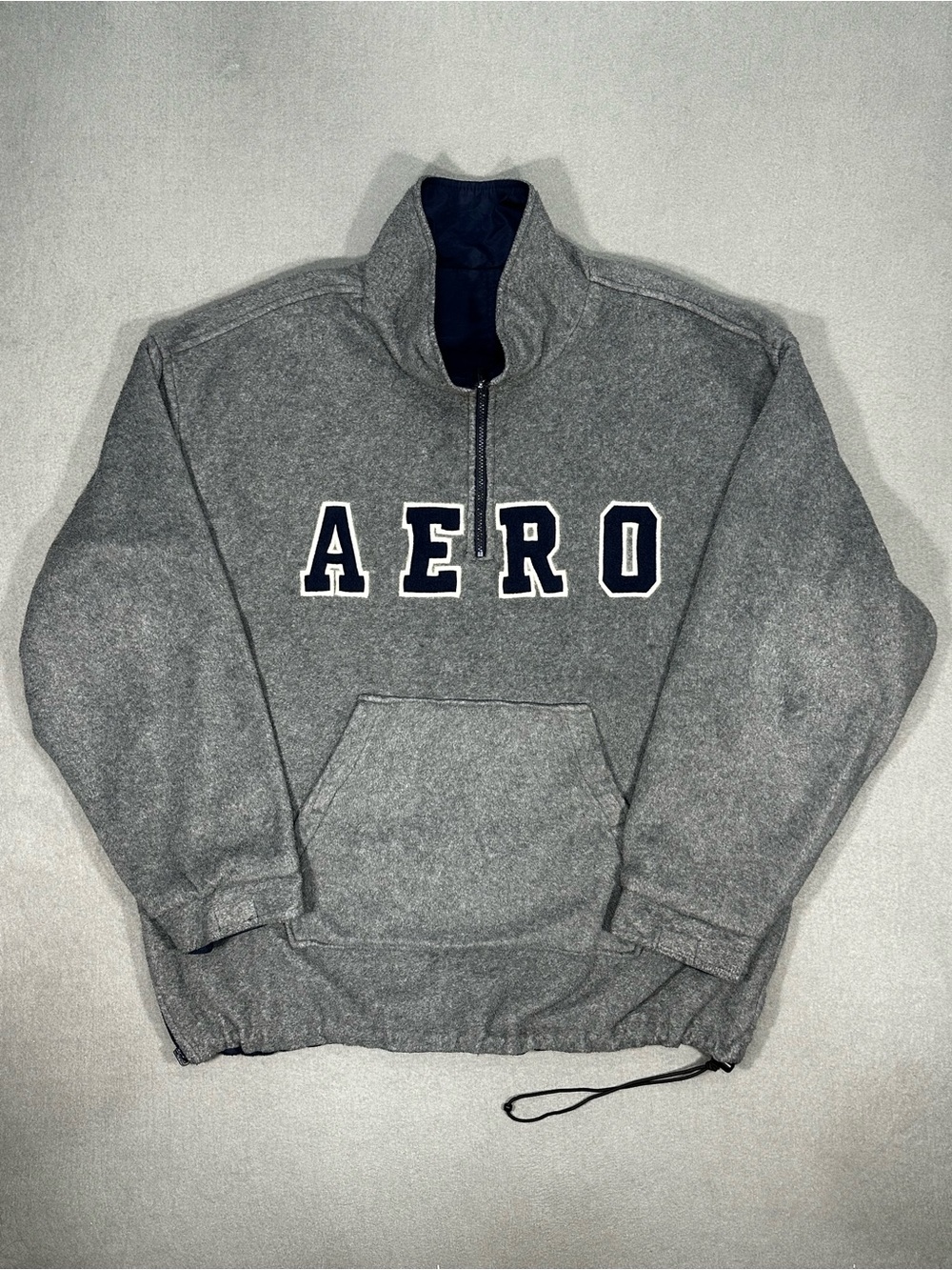 Vintage Y2K Aeropostale Mens L Reversible AERO Fleece Nylon Pullover